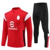 2023 2024 Milan Tracksuit Soccer Jerseys Tuta Maglia 23 24 Pulisic Giroud Theo Rafa Leao Ac Milans Surtetement Men Kids Football Jacket Training Suiformer