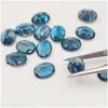 Loose Gemstones London Blue Topaz 10Pcs Oval 3X5Mm 4X6Mm 5X7Mm 3A Eye Clear Good Brilliant Cut 100% Natural For Gold Sier Je Dhgarden Dhaxz