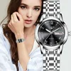 Armbandsur Lige Fashion Women Watches Ladies Top Brand Luxury rostfritt stål Kalender Sport Quartz Watch Waterproof Armband 230911