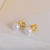 Orecchini a bottone firmati Orecchino di perla in oro Orecchini a cerchio da donna Gioielli con diamanti Orecchini in argento 925 di lusso Orecchini Bijoux De Luxe con scatola 239126D