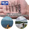 Angelhaken Snap Wirbel Salzwasser Tackle Catfishing Ausrüstung Interlock Haken Köder Connector Barrel Clip Wirbel 230912