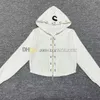 Women Wool Cardigan Sweater Full Zip knitted Sweatshirt Winter Warm Hooded Outerwear Black White Cardigans