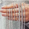 20 stile scintillante gioielli di lusso in argento sterling 925 multi forma topazio bianco pietre preziose con diamanti CZ braccialetto da sposa per donna Love278t