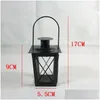 Candle Holders Wholesale Black/White Metal Iron Lantern Wedding Decoration Centerpieces Moroccan Lanterns Drop Delivery Home Garden Otqa6