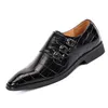 Chaussures habillées Chaussures en cuir d'affaires décontractées pour hommes hommes boucle bout carré robe bureau appartements hommes mode fête de mariage Oxfords taille ue 37-48 230912