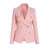 Women's Set and Suit Autumn/Winter Leisure Slim Fit Women's Jacket Fashion Women's Office Set Pocket Business Notched Coat 22 Colors Available S-3XLLady's suit