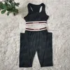 Klassisch bedruckte Damen-Weste, Hosen, Yoga-Anzug, Trainingsanzüge, Damen, Outdoor-Sport, Leggings, Tank-Top, modische 2-teilige Sets