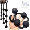 Massaggio Silicone Erotico Intimo Merci Grandi palle anali Dilatatore anale Perline anali Butt Plug 4 Tirare Perline Espansore della vagina Giocattoli del sesso per 296Q