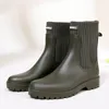 Botas de lluvia Botas de mujer de moda Botas de lluvia con plataforma al aire libre para mujer Botas de lluvia antideslizantes cómodas Botas casuales para mujer 230912