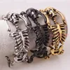 Bangle Grote Schedelbeenderen Armband Verklaring Gothic Sieraden Rvs Skeleton Mannen Armbanden Rock Punk Armbanden 230911