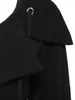 Women's Trench Coats Goth Overcoat Coat Gothic Long Slim Asymmetric Lapel Collar Button Elegant Y2k Streetwear Egirl Vintage Outwears 230912