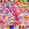 Band Rings Newest 500Pcs/Lot Children Cartoon Rings Resin Finger Band Jewelrys Heart Shape Animals Flower Baby Girl Tangible S Charm K Dhwg2