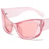 Hip Hop Sunglasses Unisex Cat Eye Sun Glasses Oversize Frame Adumbral Anti-UV Spectacles Width Temples Eyeglasses Ornamental