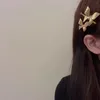 Niedliche Doppel-Schmetterlings-Haarspange mit Stempel, Damen-Schmetterlings-Buchstaben-Haarspangen für die Geschenkparty