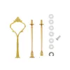 Outros Louça 3 Tier Bolo Placa Stand Handle Montagem Sier Gold Wedding Party Crown Haste Cozinha Drop Delivery Home Jardim Jantar Ba OT6DE