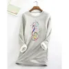 Women's Hoodies Autumn and Winter Hoodie Fleece Warm Bottoming Christmas Printed Female Sweatshirt Fit Women Juniors Sweatshirts Tops