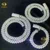 Hot Sell Drop Shipping Iced Out Cuban Link Vvs Diamond Hip Hop Jewelry 8mm 10mm Moissanite Cuban Chain