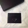 Designer de mode en cuir mâle femelle Triangle étiquette lettre portefeuille en cuir Premium porte-carte de crédit avec boîte sac de carte