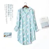 Women's Robe Flannel Cotton Home Nightdress Cardigan Shirt Night Dress Cute Cartoon Plaid Design Sleepwear Fashion Sleeping Woman 230912