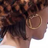 Huggie Hoop Boucles d'oreilles Designer Gold Silver Boucles d'oreilles pour femmes Bijoux Luxurys Mode Big Circle Boucle d'oreille Lettres F Stud Hoops Gros G2