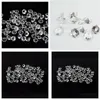 أحجار كريمة فضفاضة عالية الجودة 50pcs/lot 100 ٪ Quartz Crystal أبيض أبيض أصيل 7-10 ملم جولة الوجه الرائعة قطع شبه dhgarden dhz7e