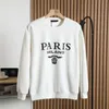 Мужской пуловер, дизайнерская толстовка с буквенным принтом, базовый стиль для пары, большой модный топ с круглым вырезом во французском Париже, M-3XL