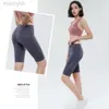 Tasarımcı aloo pant aynı bahar/yaz yeni çift taraflı fırçalanmış yoga pantolon aynı koşu şortları ince fit açık açık hava spor kaprisleri kadınlar için