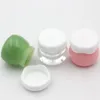 Cosmetic Small Mini Jar Bottle 10g Pink Green Plastic Containers for Cosmetics Package Makeup Empty Cream Jars Jqbtj