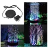 Pompa d'aria Luci Acquario Illuminazione a LED 12 LED Luce Sommergibile Acquario Serbatoio di pesce Pietra d'aria Pompa a bolle Decor Led Acquario aria pu252A