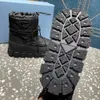 Moda plataforma botas de neve designer mulher martin tornozelo botas preto branco rendas motocicleta náilon impermeável anti-deslizamento austrália bota