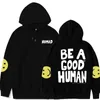 Sweats à capuche pour femmes Sweatshirts Kpop Lettre JIMIN NOMAD BE A GOOD HUMAN Sweat à capuche imprimé Hiver Plus Sweat-shirt en polaire Harajuku Never Walk Alone Outfit Boy Girls 230911