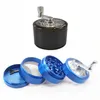 Groothandel Kleurrijke Metalen Hand Crank Tabak Grinder 40 MM/50 MM/55 MM/63 MM Roken accessoires Grinders Met Handvat Kruiden voor roken