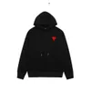 Hoodie Masculino e Feminino Designers Amisweater Paris Sweater Highs Quality Sweater Bordado Vermelho Amor Primavera Redondo Pescoço Jumper Casal Moletons