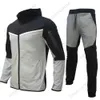 Herrens träningsdräkt Fitness Morning Run Long Sleeve Top and Trousers Tracksuit Thin Loose Single Zipper Camouflage Fitness Jogger Suit