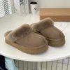 مصمم نساء Coquette Slippers Tasman Platform Disquette Classic Fur Slides Slides Women Slip-On Clipper Winter Darm Designer Poots Houndy Boots Sandals 35-44
