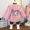 Jackets 2023 Autumn Winter Keep Warm Girls Coat Fashion Butterfly Jackets For Girls Thick Windbreaker Outwear Kids Clothes Birthday Gift R230912