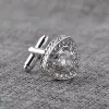 Fashion French business suit shirts Cufflinks gold triangle diamond sleeve cuff links button for women fashion