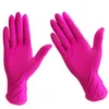 Gants jetables rose jetables caoutchouc Nitrile Latex universel cuisine ménage nettoyage jardinage violet noir 100 pièces 2119