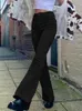 Damenjeans, gerade, Damen, 2023, Damen, Khaki, Stretch-Denim, lockere hohe Taille, schlanke lange Hosen