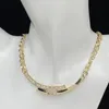 Biżuteria naszyjniki białe platowane 925 srebrne studia luksusowe projektanci marki listy geometryczne słynne kobiety okrągłe kryształowy rhinestone złoto Yiliya 280