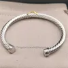 Gioielli di moda di design Bracciale intrecciato in oro X Bracciale in oro con nastro 925 Braccialetti intrecciati con croce Bracciale con diamanti Zircone Regalo di compleanno di lusso per gioielli da donna DF34