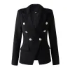 女性用セットとスーツ秋/冬のレジャースリムフィット女性ジャケットファッション女性オフィスセットポケットビジネスノッチコート22色S-3xlladyのスーツ