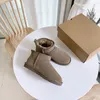 Botas de grife para mulheres Austrália Ultra Mini Plataforma Bota de Neve Tazz Tasman Chinelos Mulheres Slip-on Slides Inverno Sapatos Quentes Camurça Botas de Lã Botas de Tornozelo