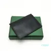 Wysokiej jakości mężczyźni Kobiety Karta kredytowa Klasyczna Mini Bank Card Holder Mały szczupły portfel WTIH Box2823