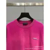 camisetas de grife balencigs Hoodies Moletons masculinos XXX. Produção moderna da versão correta Paris Cola Wave Bordado Estampa Casal Queimado Camiseta de Manga Curta