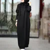 Vrouwen Hoodies 2023 Capuchon Trekkoord Moslim Hijab Abaya Losse Lange Mouwen Abaya Vrouwen Dubai Kaftan Turkse Bescheidenheid Gewaad Jilbab