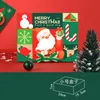 Emballage cadeau carré joyeux Noël et boîte d'emballage en papier Sacs cadeaux de faveur du Père Noël Bonne année Boîtes à bonbons au chocolat Fournitures de fête