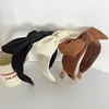 Neue Mode Haarband Für Frauen Breite Seite Big Bowknot Kopfbedeckung Einfarbig Casual Turban Erwachsene Haar Zubehör