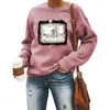 Hoodies femininos plus size retro equitação feminino impresso sweatshirts manga longa pullovers topos casual harajuku moletom feminino 2023