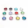 Charms New Trendy 8.6Mm Round Crystal Birthstone Sier Charm Beads For Wholesale No Chain Drop Delivery Dhgnu